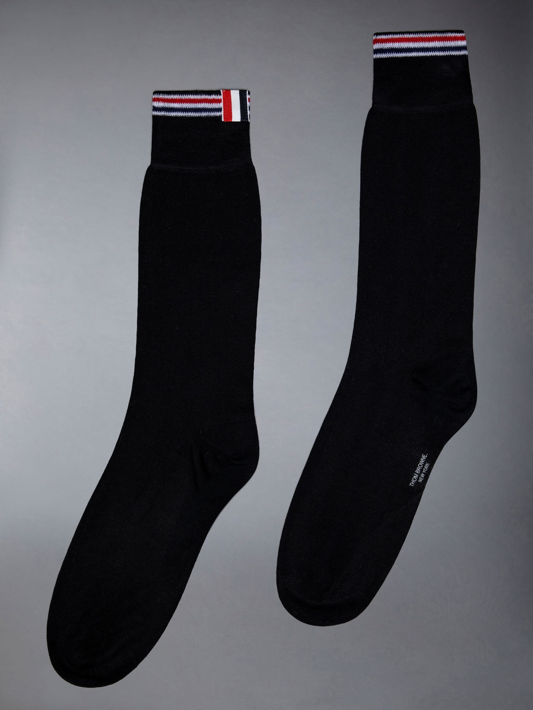 Cotton Jersey Tipping Stripe Mid Calf Socks - 1
