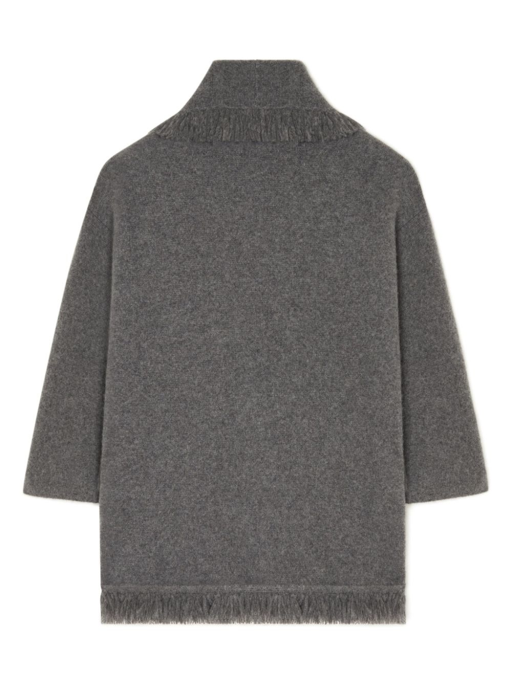 fringed-edge cashmere-blend cardigan - 6