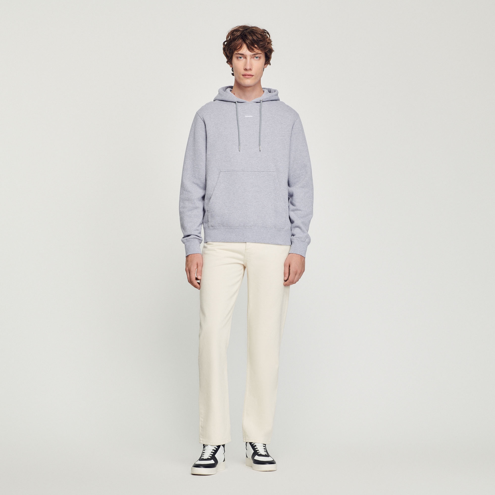 Hoodie sweatshirt with logo embroidery - 3