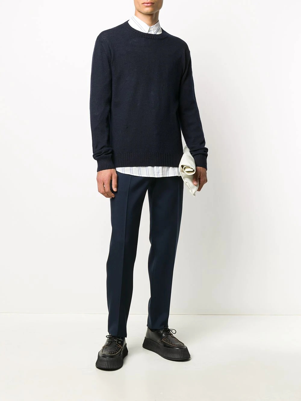 crew neck wool jumper - 2