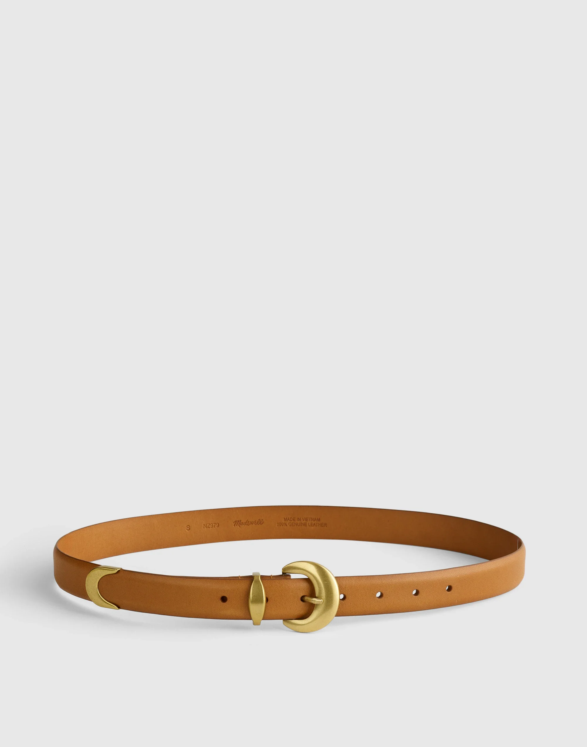 Domed-Buckle Wide Belt - 1