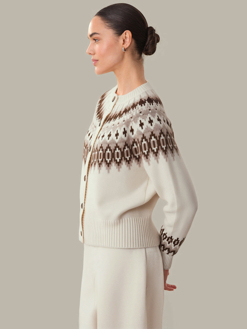 525 america Emery: 100% Cashmere Fair Isle Cardigan outlook
