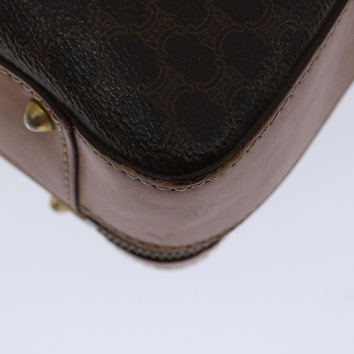 CELINE Macadam Canvas Hand Bag Pvc Brown - 12