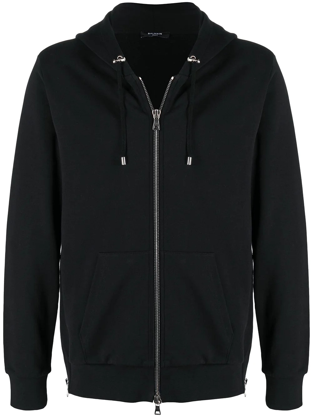 flock logo zip-up hoodie - 1