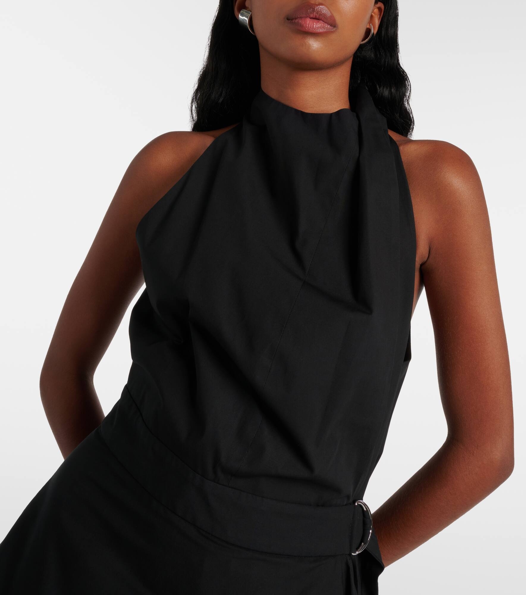 Yoko cotton-blend poplin wrap dress - 4