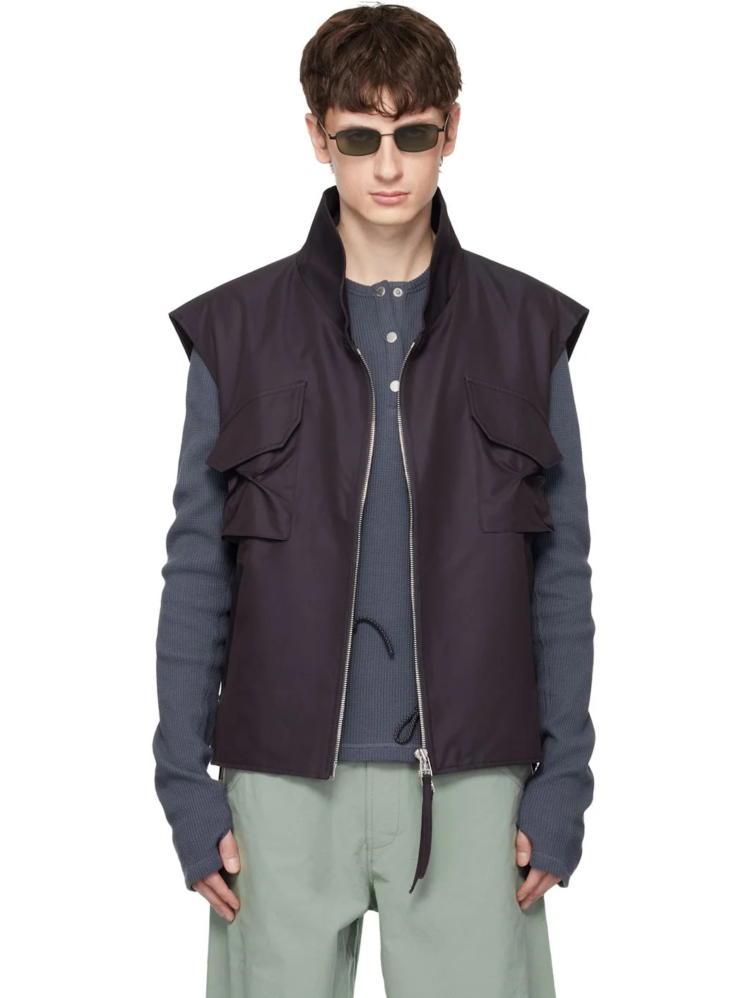 Purple Darted Kalf Vest - 1