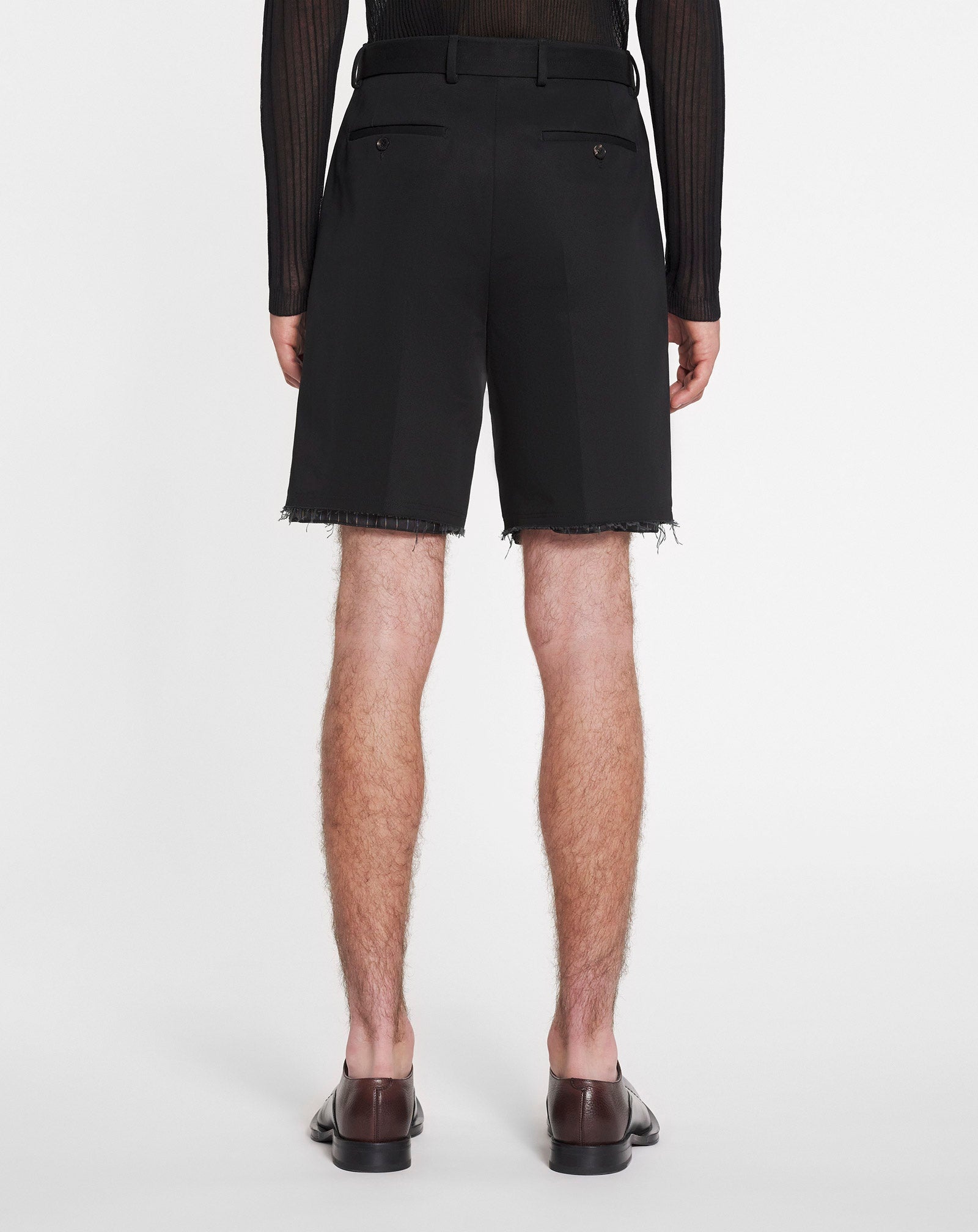 TAILORED SHORTS WITH RAW HEM DETAILS - 4