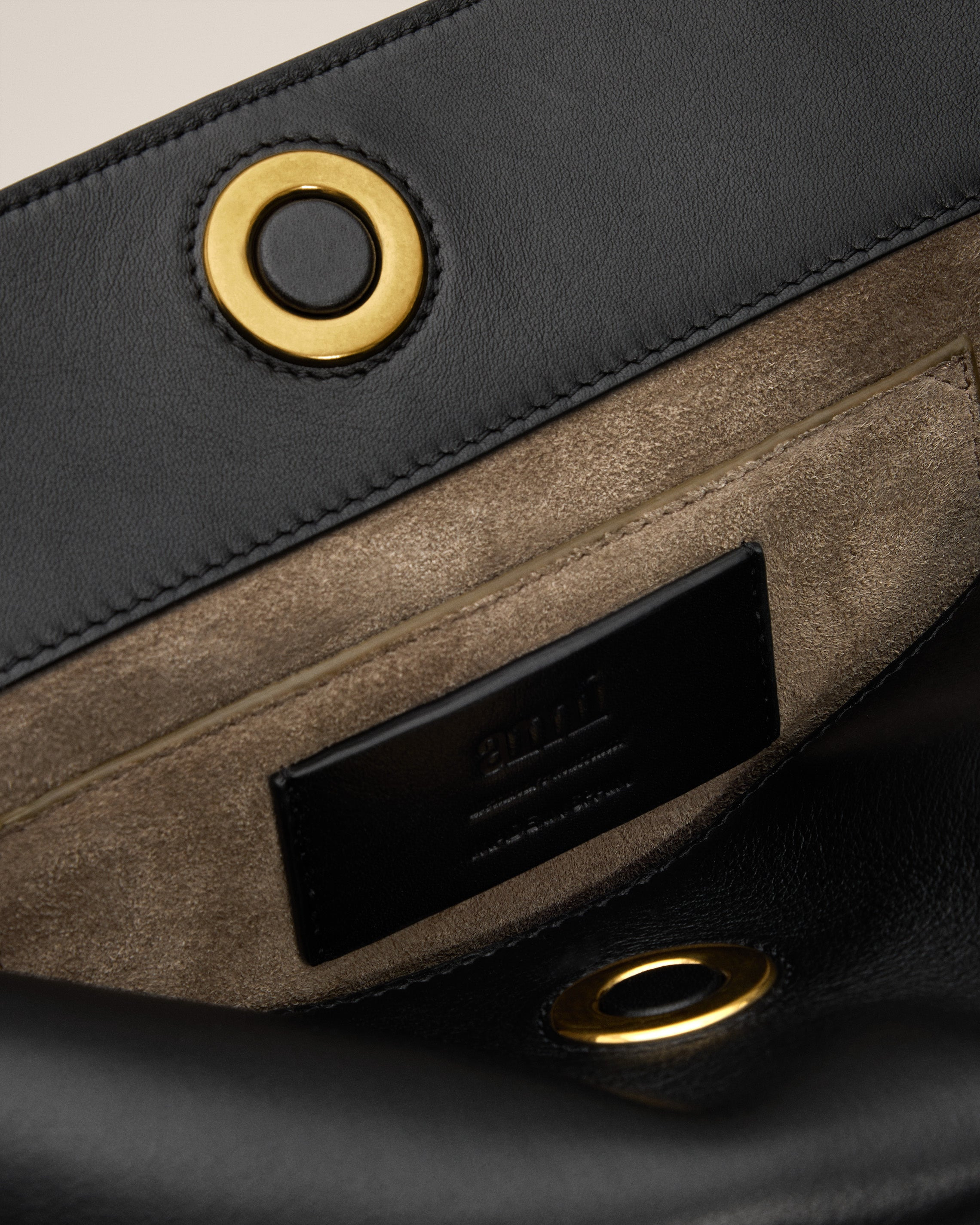 BLACK LEATHER CARROUSEL BAG - 6