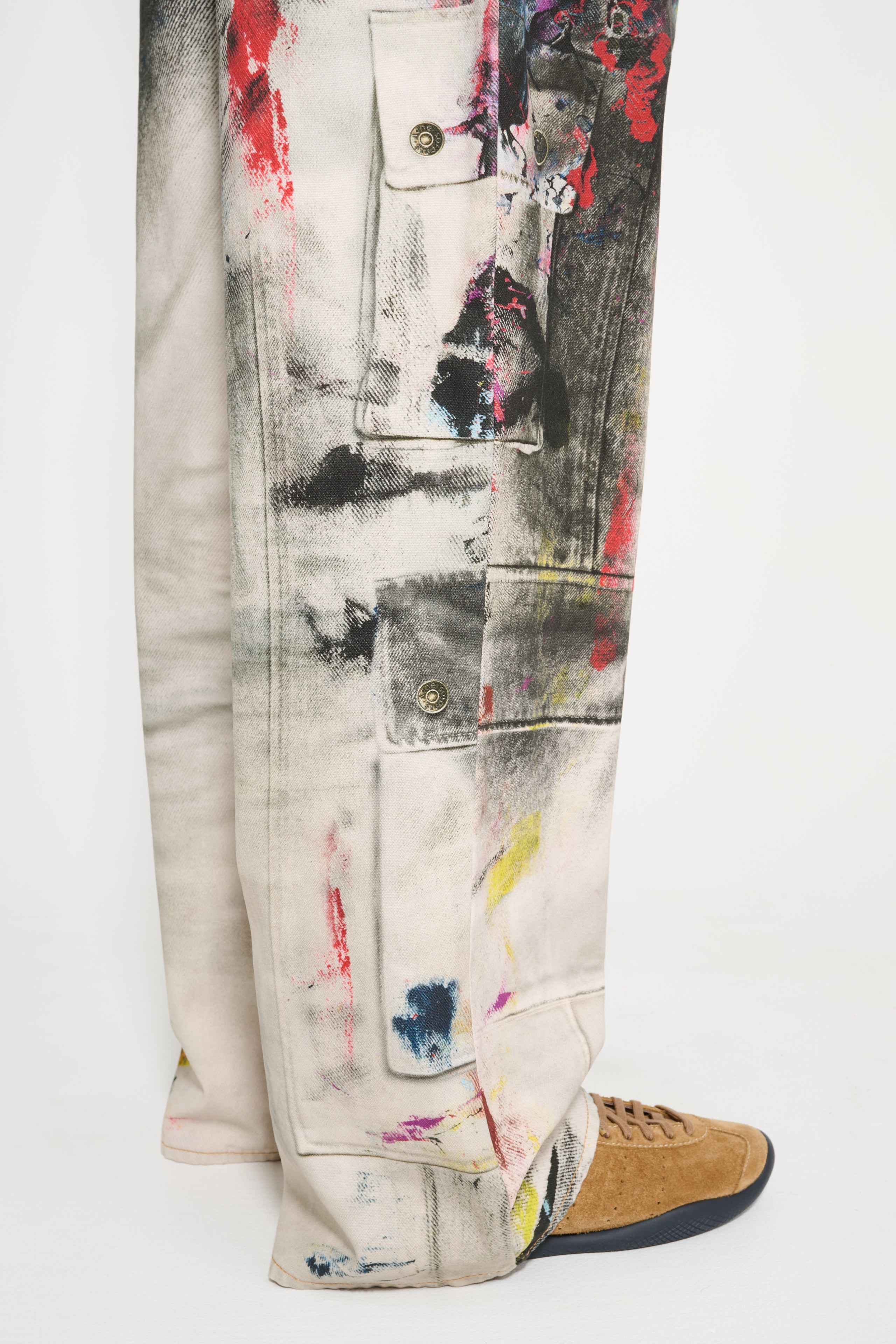 ACNE STUDIOS 1981 BAGGY FIT JEANS WHITE / MULTI - 6