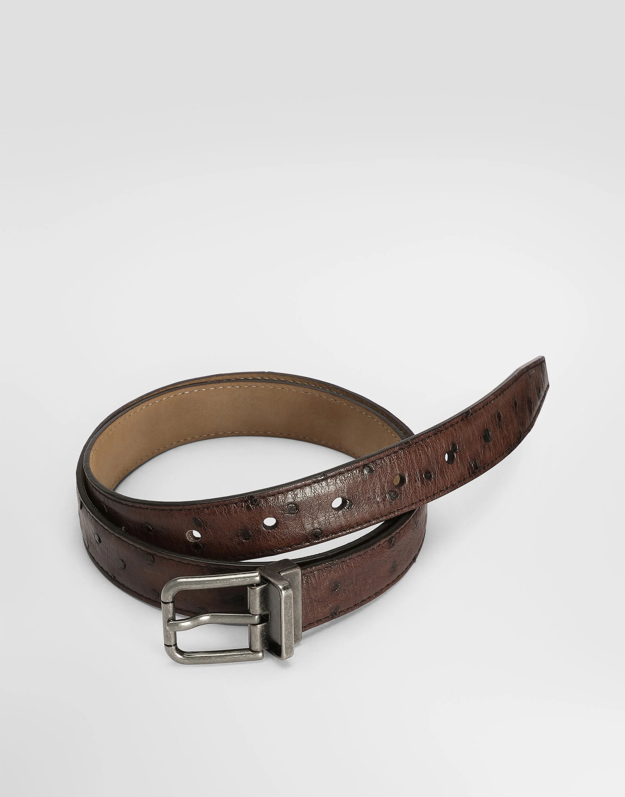 Ostrich leather belt - 1