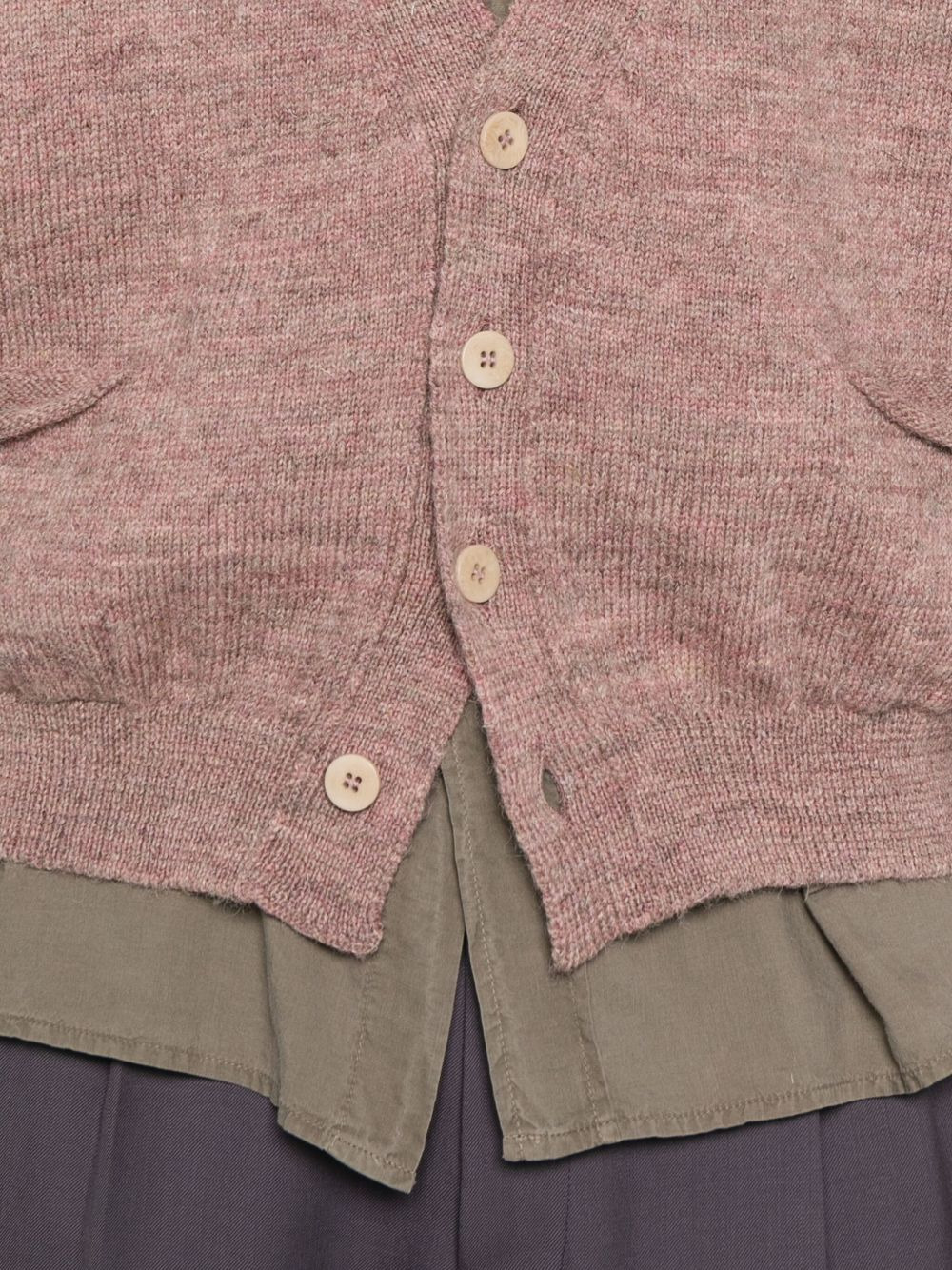 patch-pocket button cardigan - 5