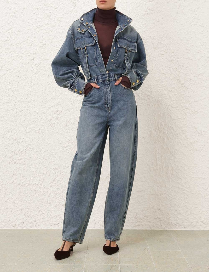 Zimmermann ILLUSTRATION DENIM BOILERSUIT outlook