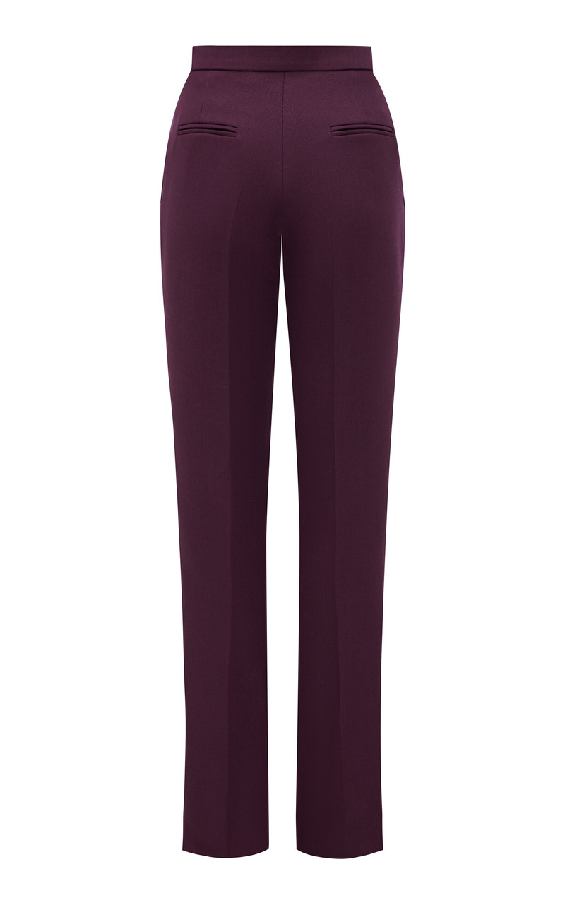 Flare Trouser In Wool Suiting burgundy 3