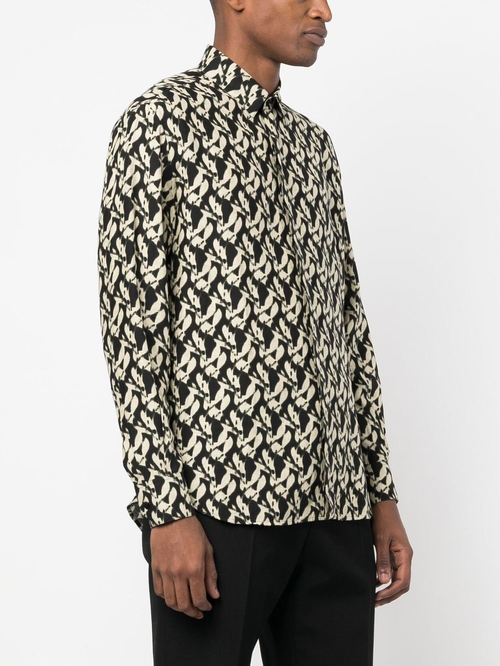 abstract-print cotton shirt - 3