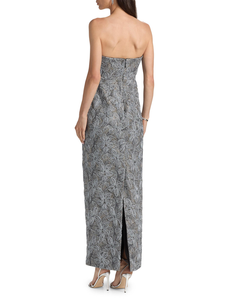 Women's Meredith Floral-Embroidered Maxi Dress - Silver Multi 5