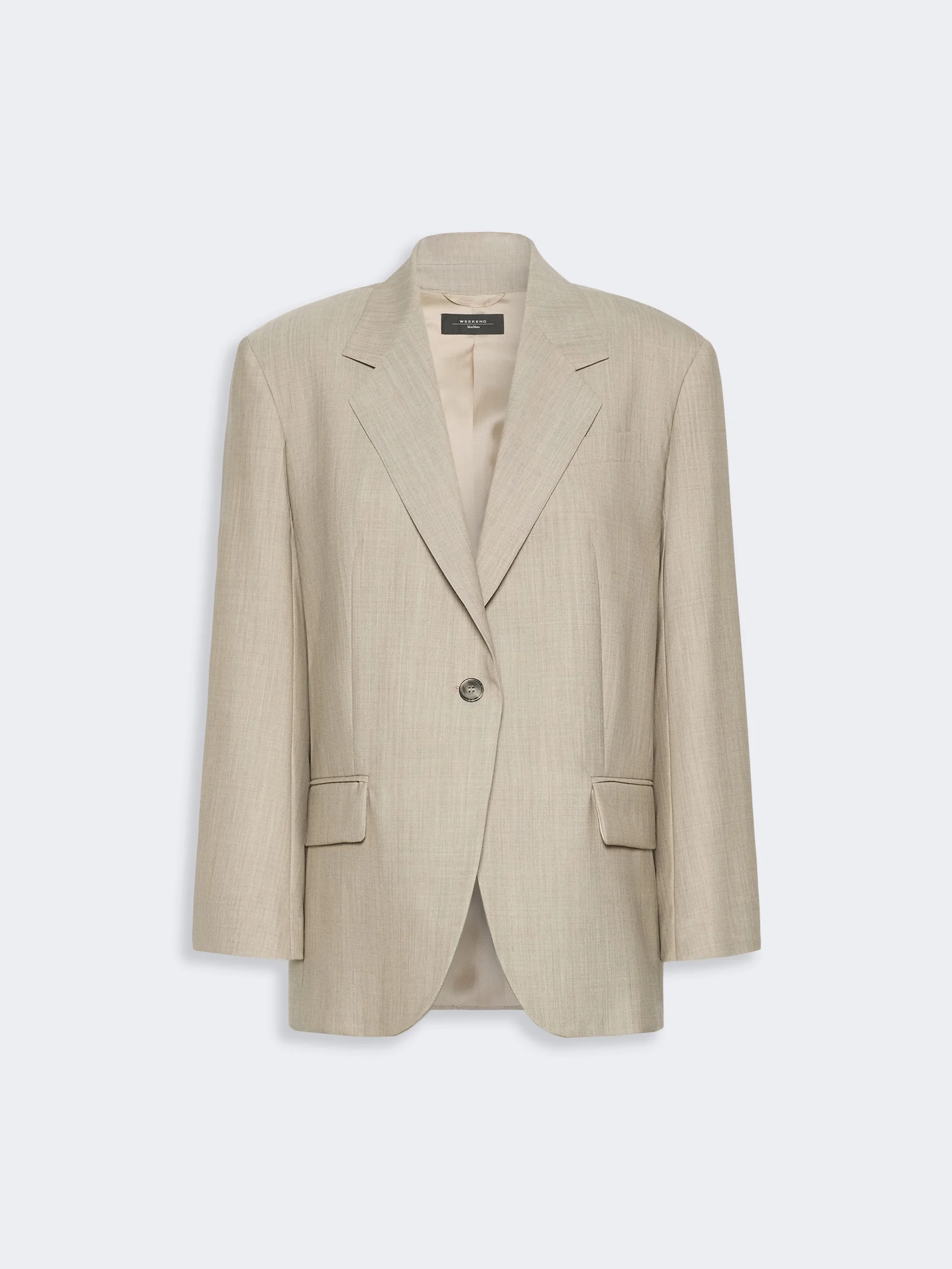 ATTILA Oversized woollen cloth blazer - HAZELNUT BROWN - 1