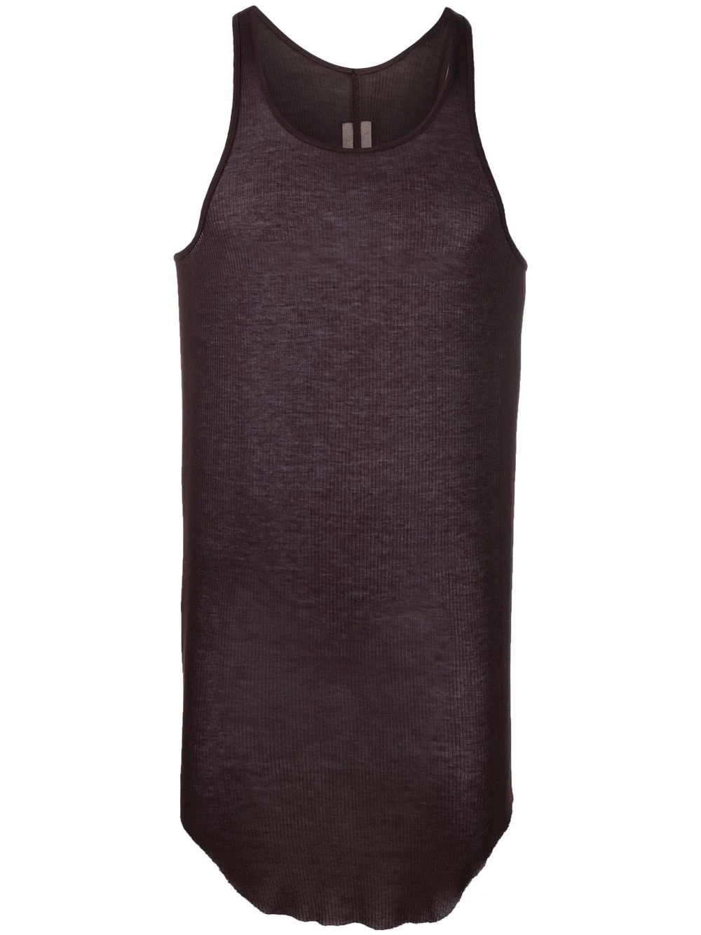 ribbed sleeveless tank top - 1