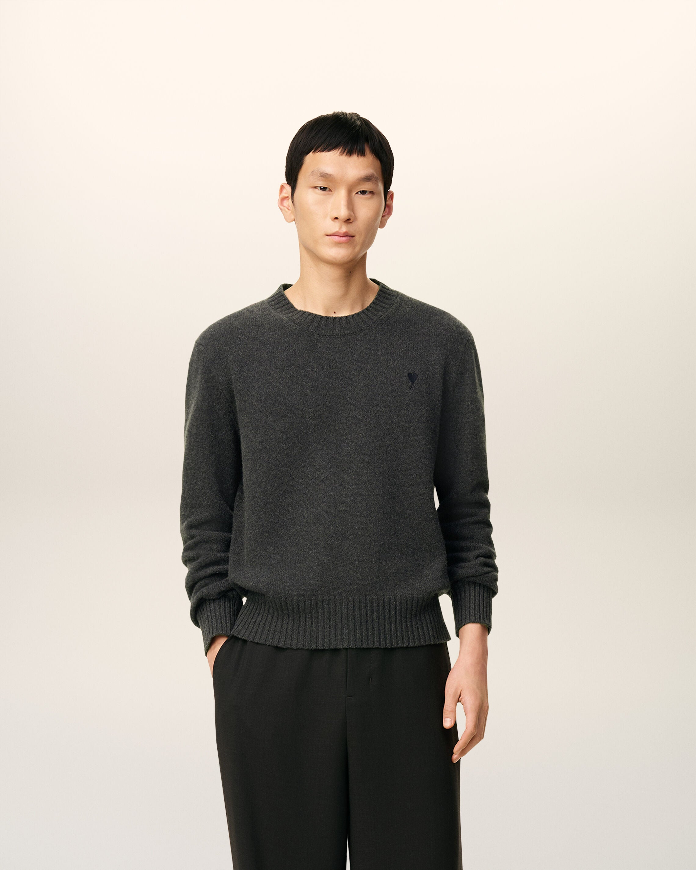 BLACK CASHMERE AMI DE COEUR CREWNECK SWEATER - 2