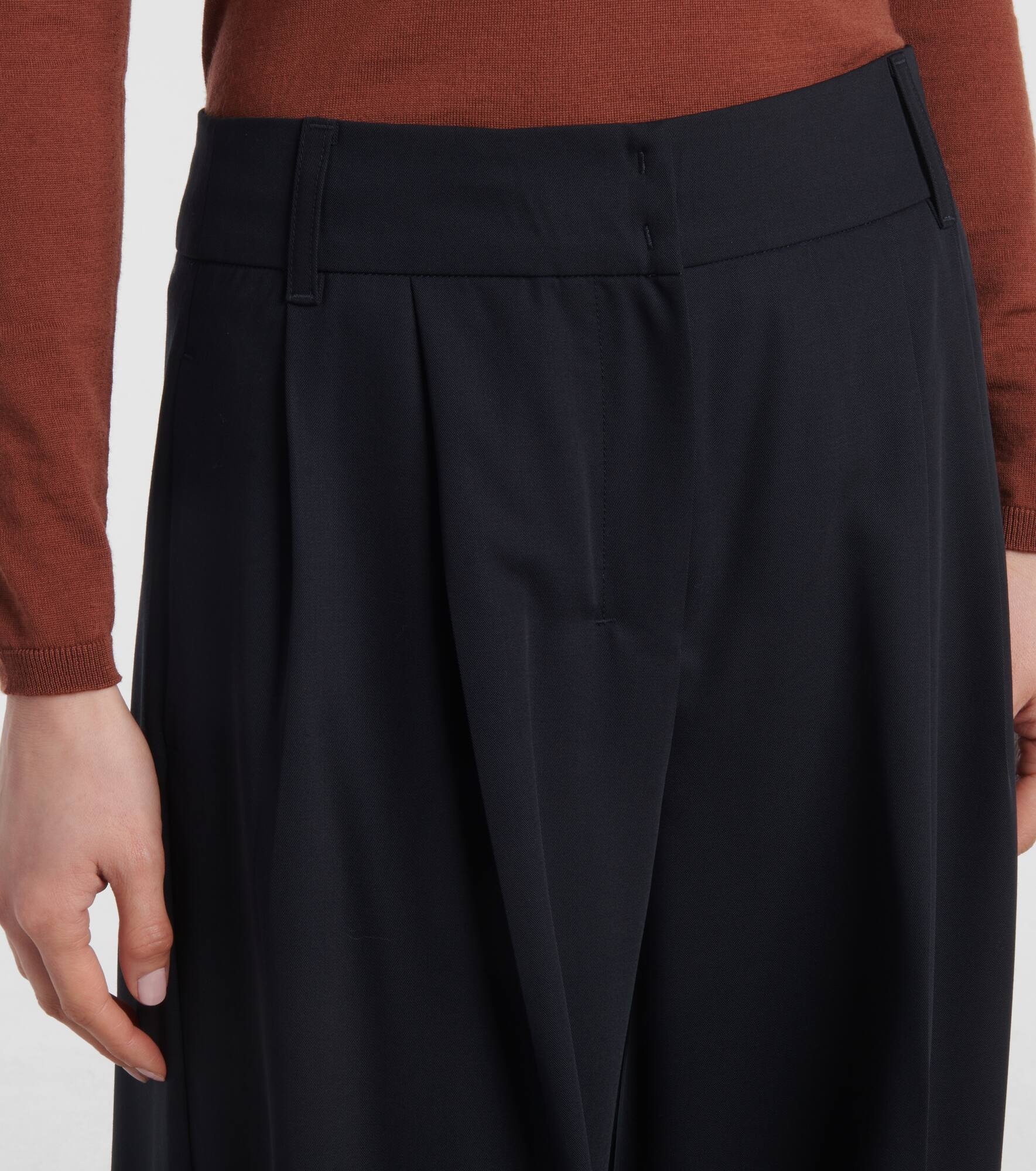 Nichols virgin wool wide-leg pants - 4