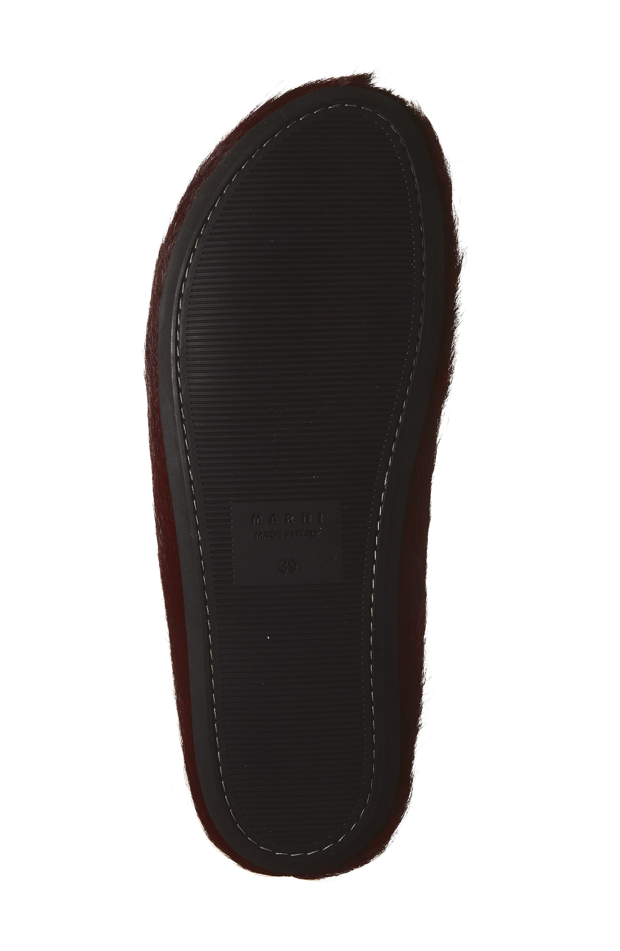 Marni Fussbett Sabot Genuine Calf Hair Clog in 00R81 Wild Cherry at Nordstrom - 6