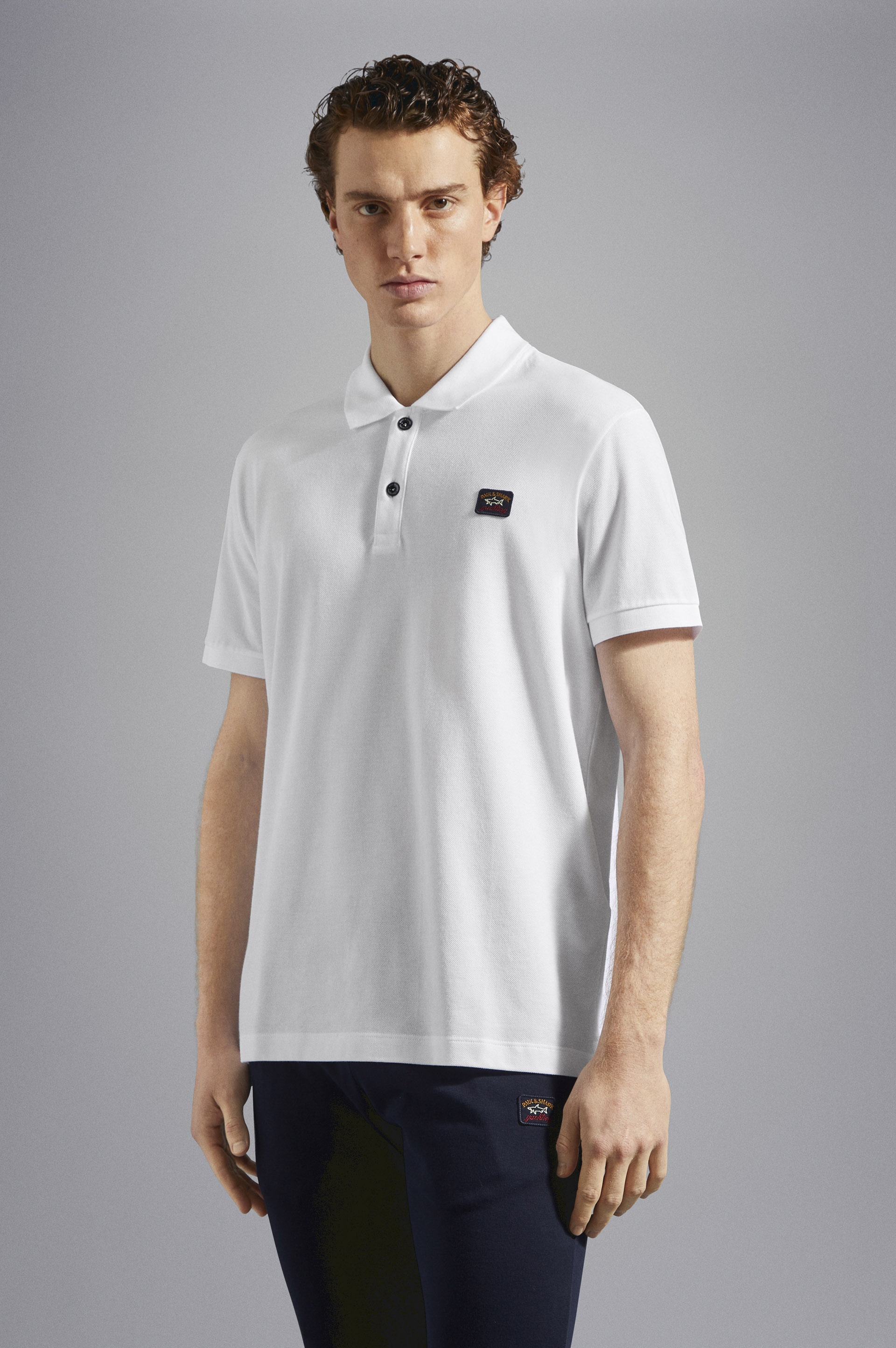 COTTON PIQUÉ POLO WITH ICONIC BADGE - 6