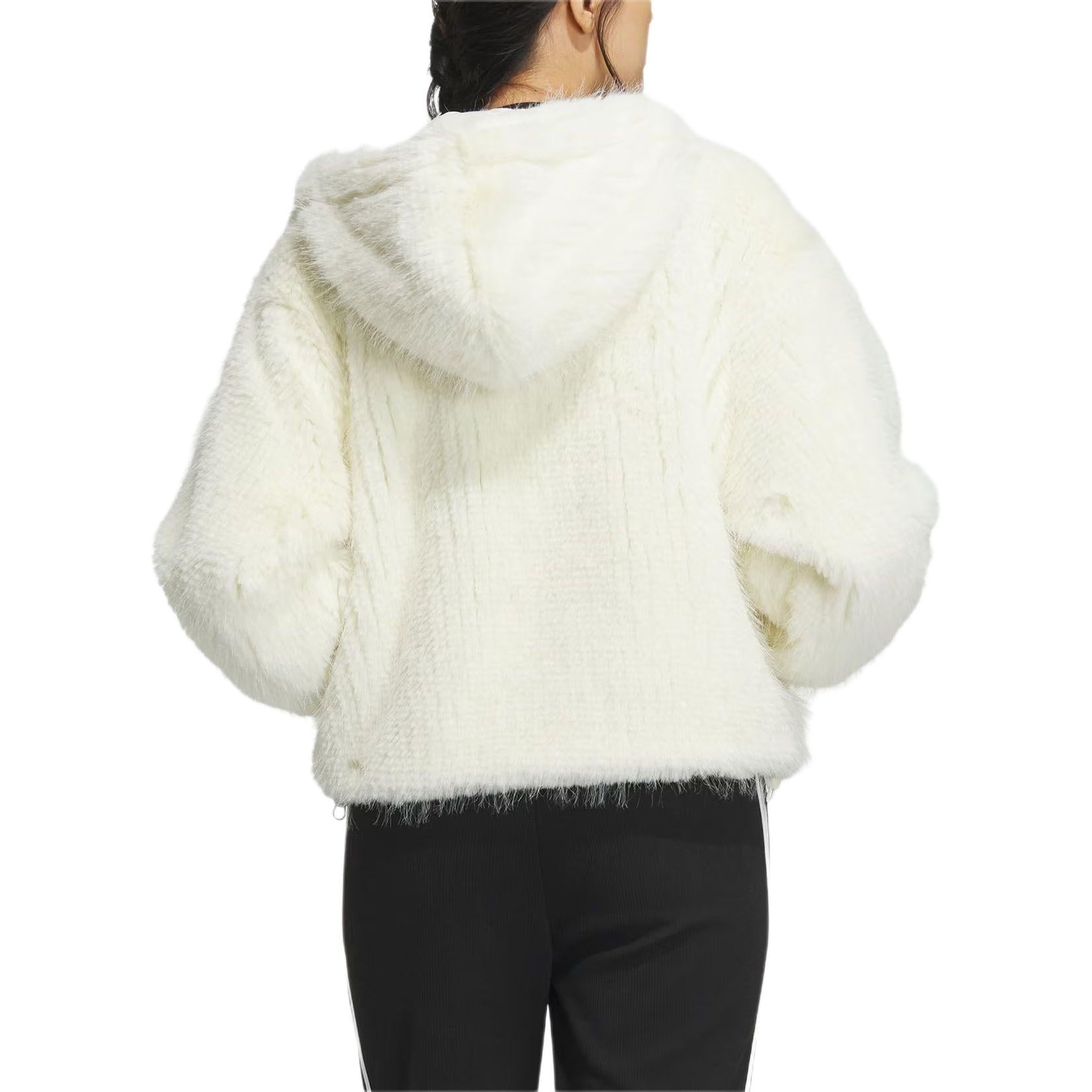 (WMNS) adidas Originals X Feifei Ruan CNY FUR Jackets 'White' IX4225 - 4