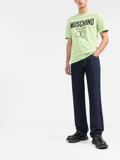 Moschino smiley logo-print T-shirt outlook