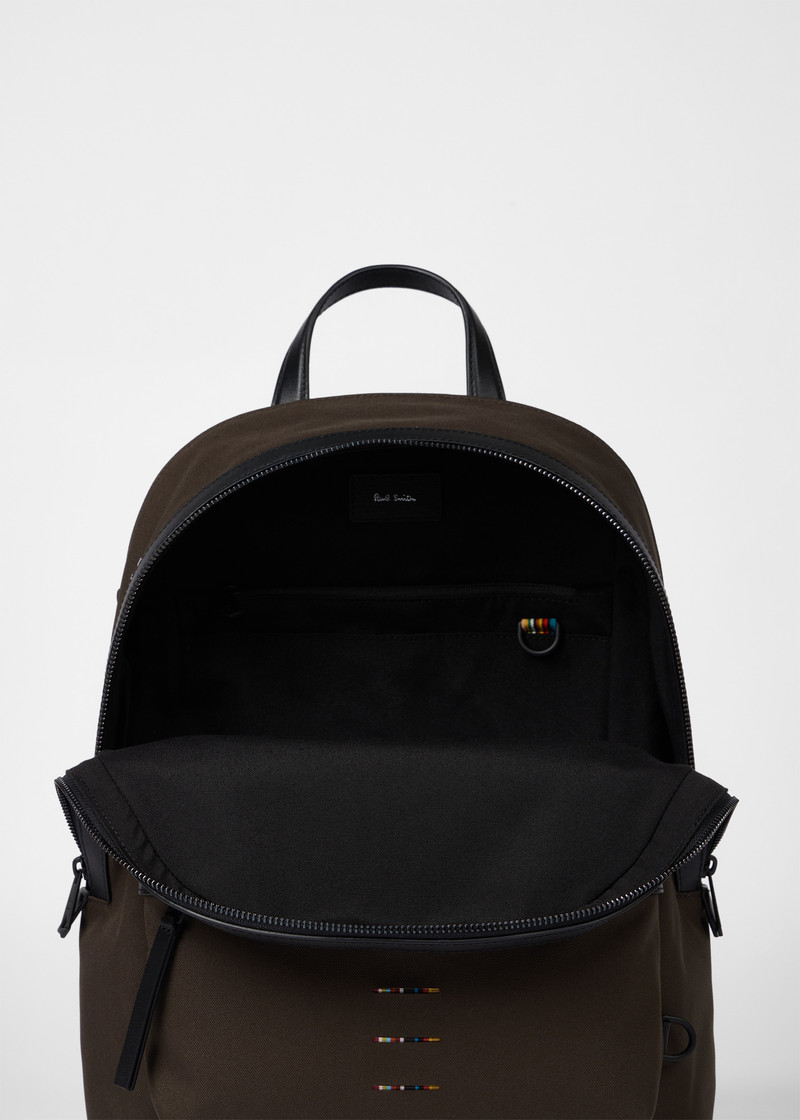 Khaki Cordura® Laser 'Signature Stripe' Backpack 8