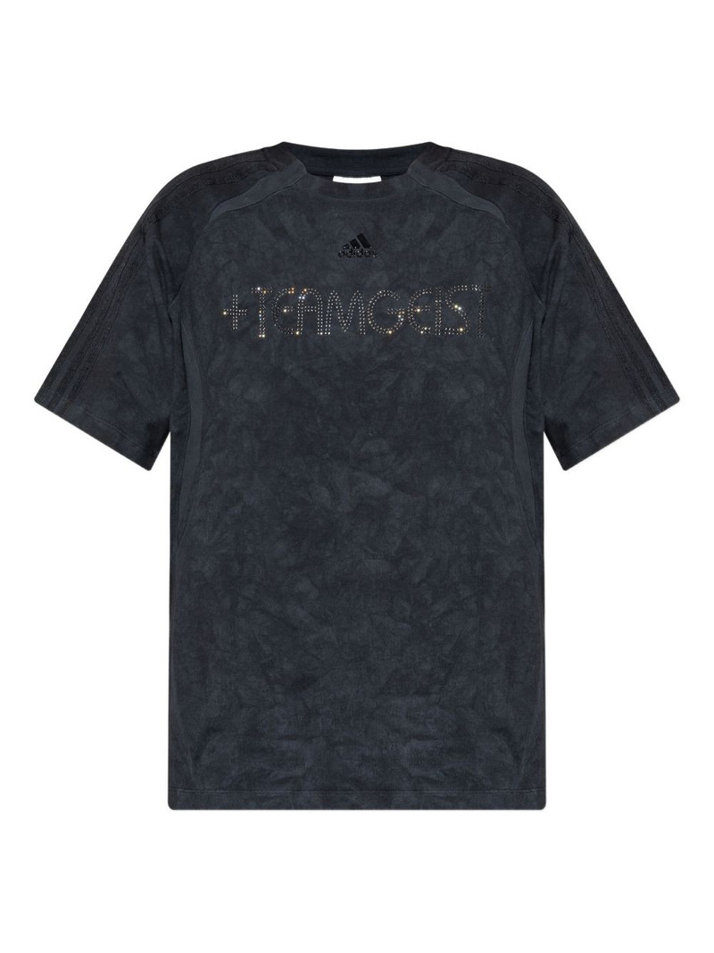 rhinestone-embellishment cotton T-shirt 1