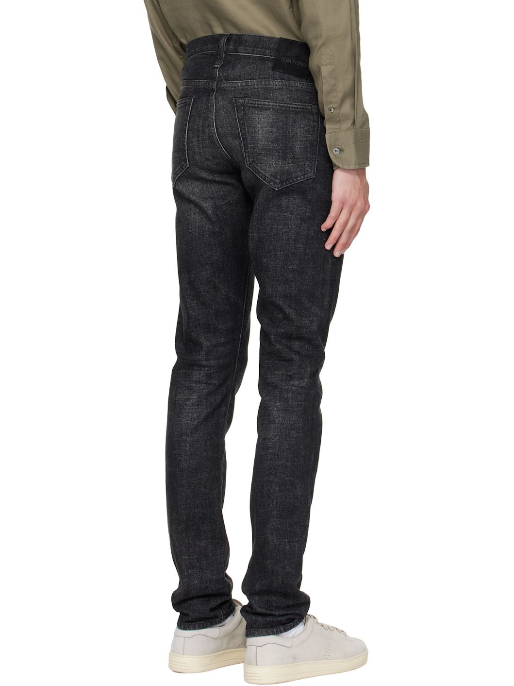 Black Selvedge Slim Fit Jeans - 3