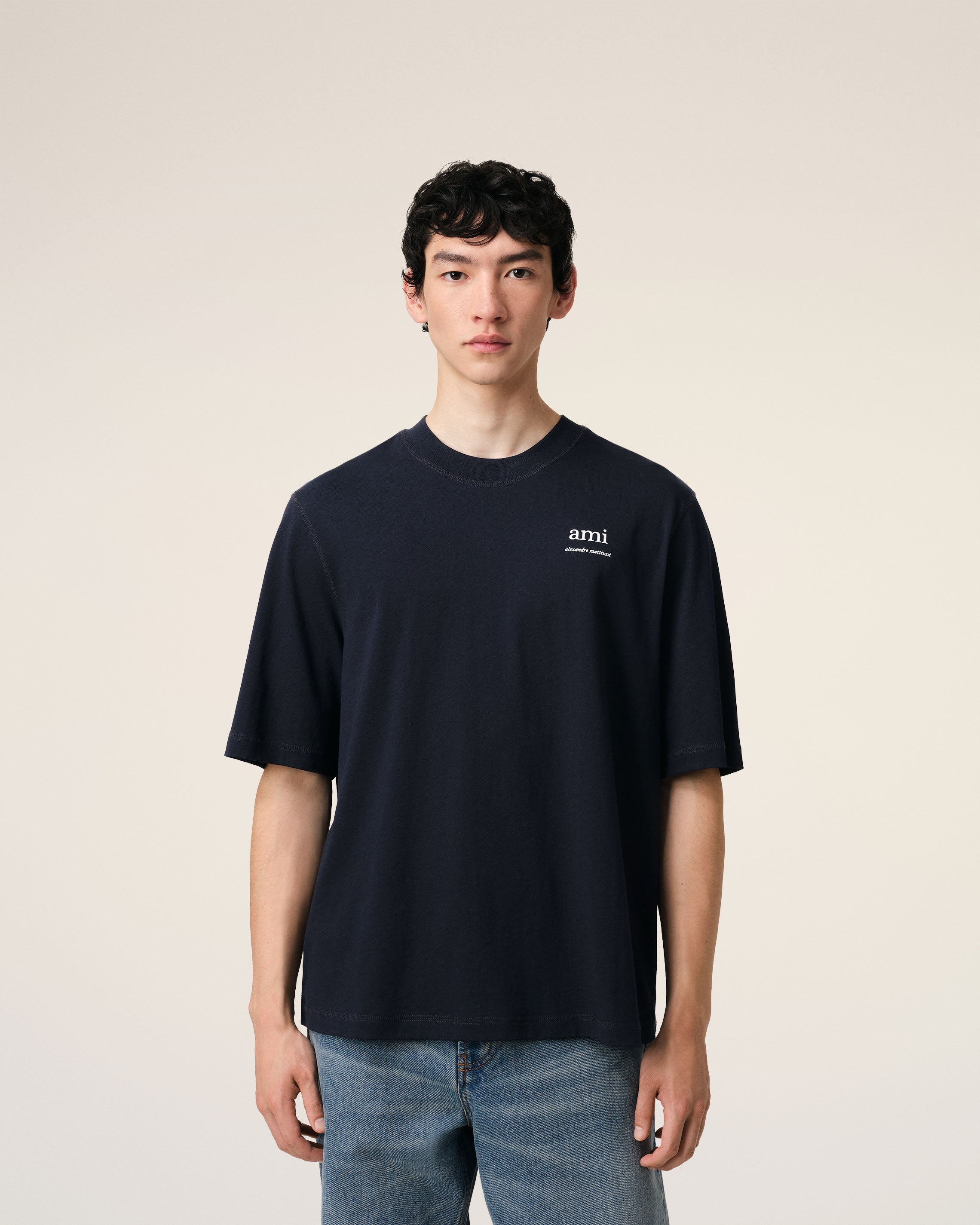 NAVY COTTON T-SHIRT - 3