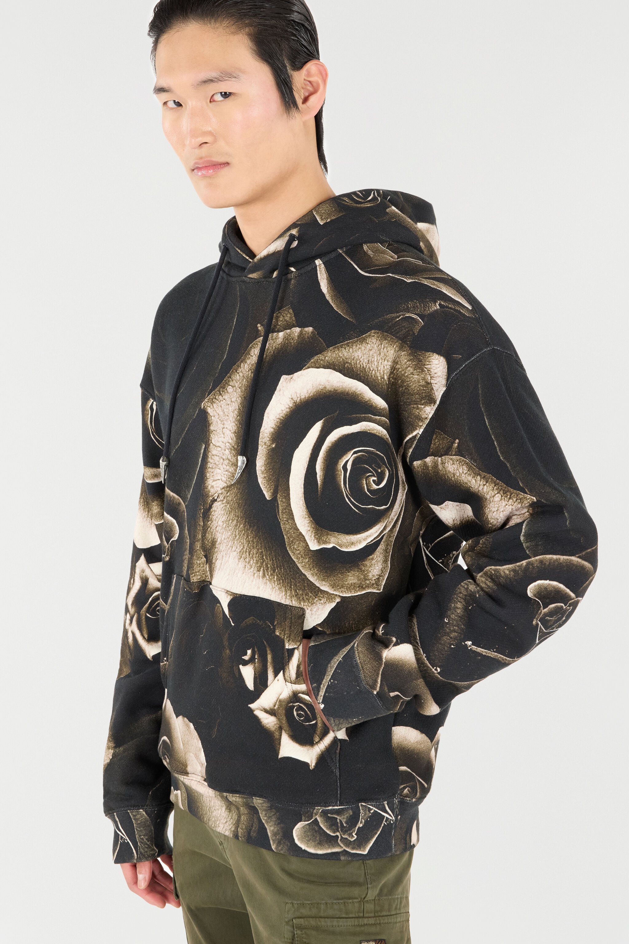 Rose-Print Hooded Sweatshirt - 6