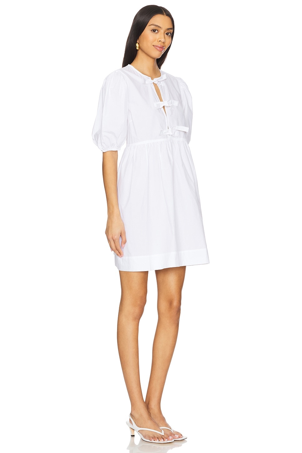 Poplin Tie String Mini Dress - 2