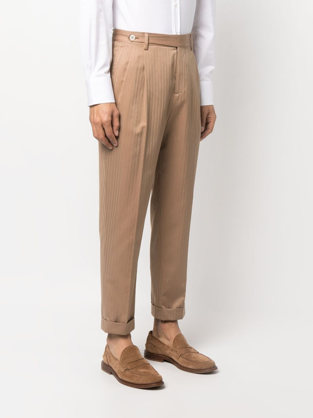 stripe-pattern tailored trousers - 3