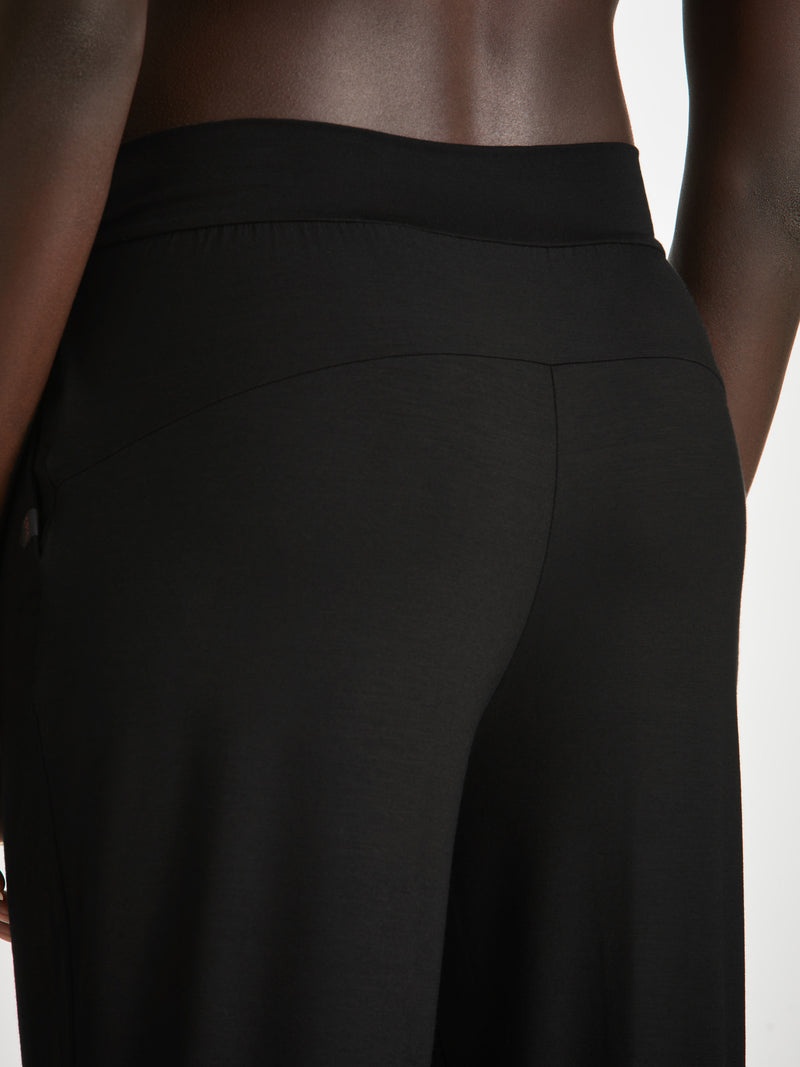 Women's Track Pants Basel Micro Modal Stretch Black - 5