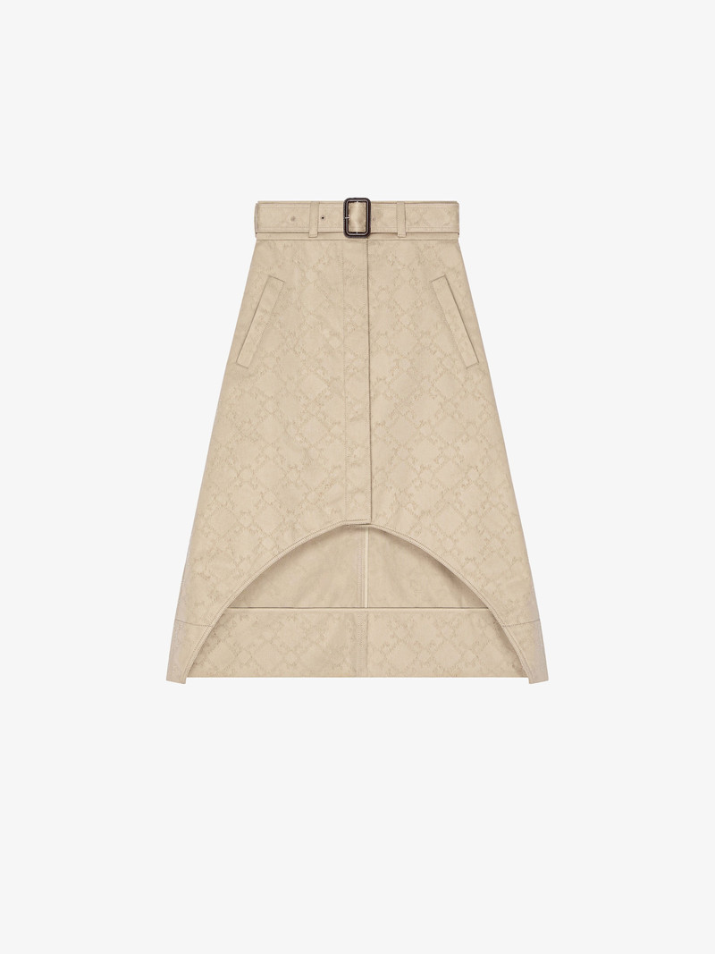 ASYMMETRIC SKIRT IN MONOGRAM 72 COTTON - 1