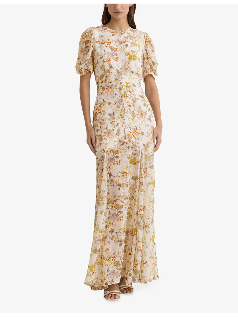 REISS Naia Floral-Print Woven Maxi Dress outlook