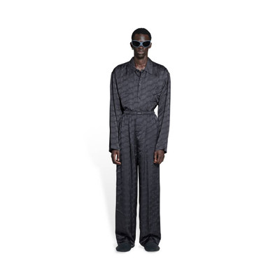 BALENCIAGA Men's Bb Monogram Jacquard Pyjama Shorts in Black outlook