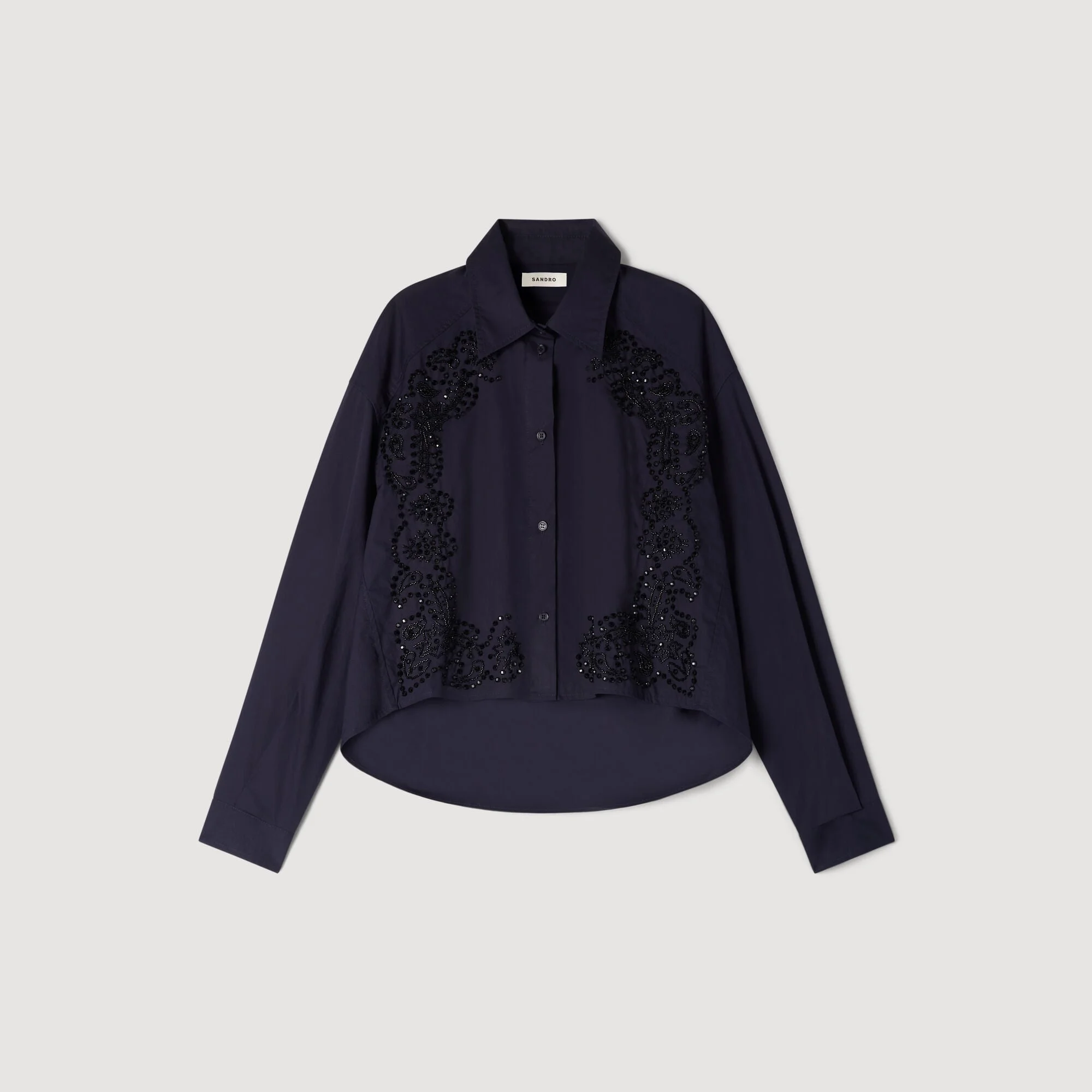 FLORAL EMBROIDERED COTTON SHIRT - 1