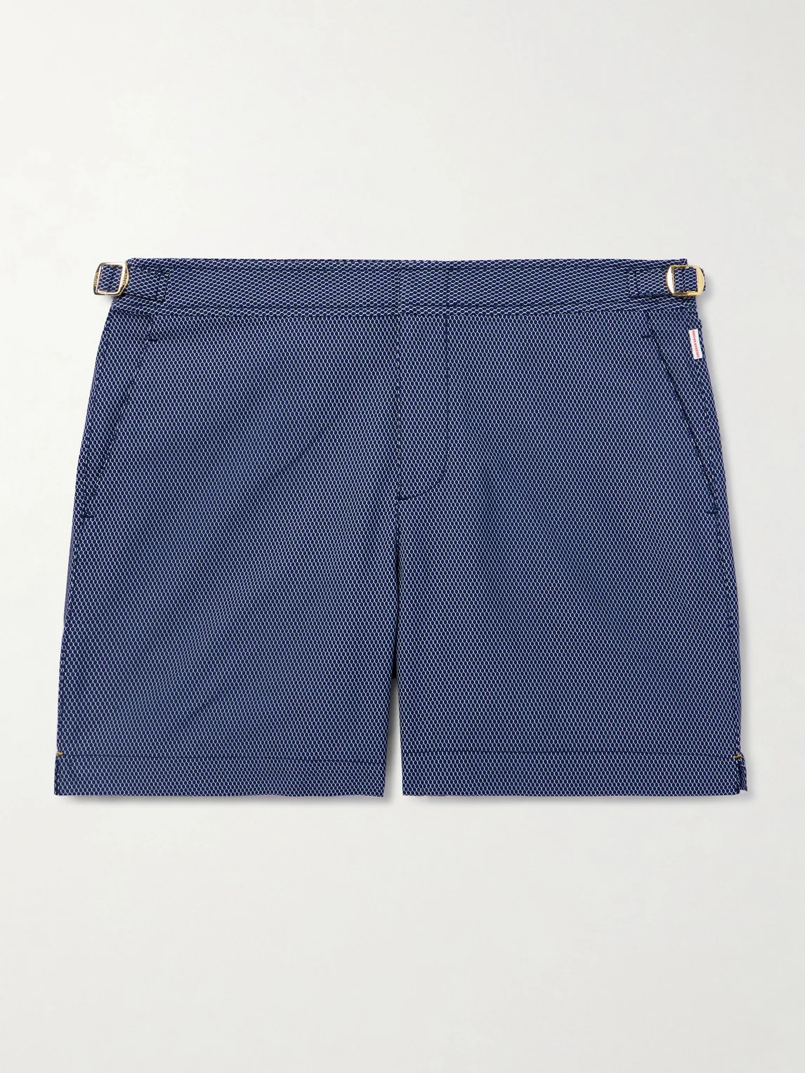 Bulldog Straight-Leg Mid-Length Jacquard Swim Shorts - 1