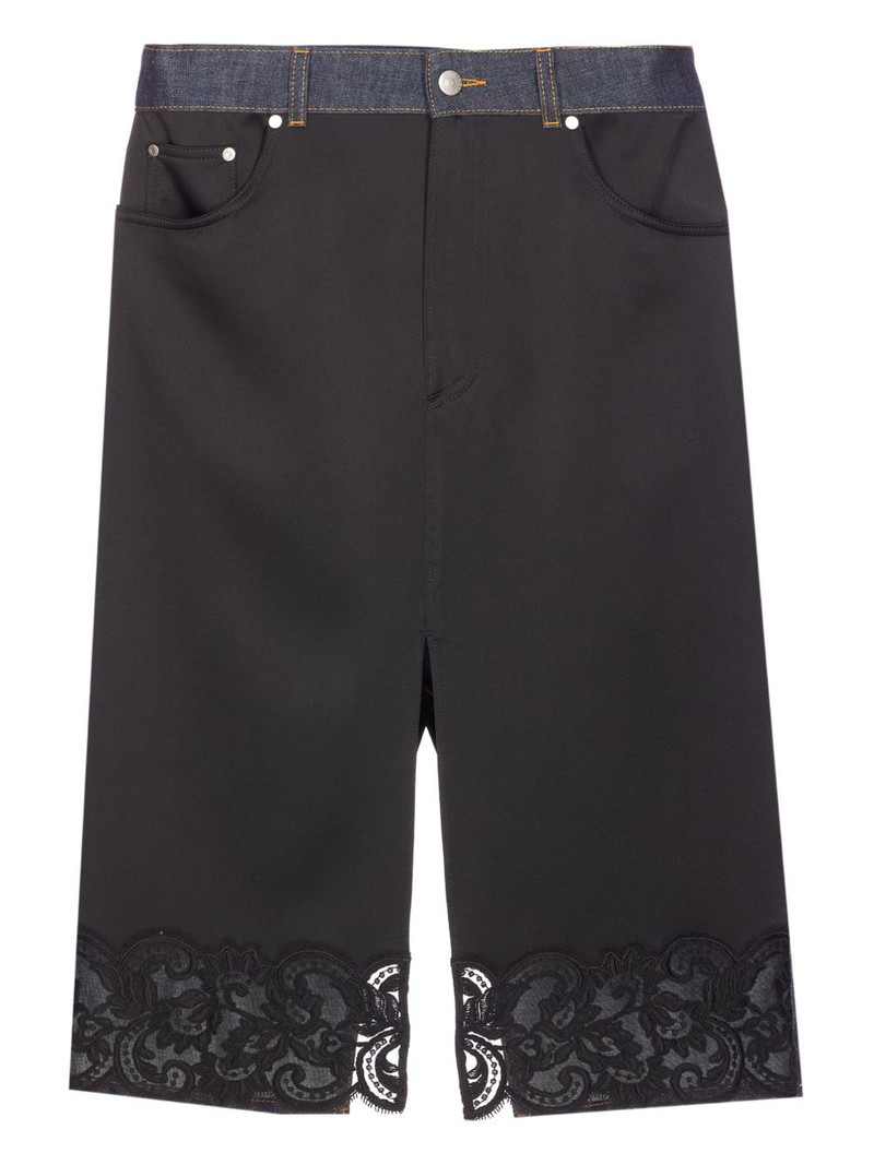 lace-trim midi skirt 1