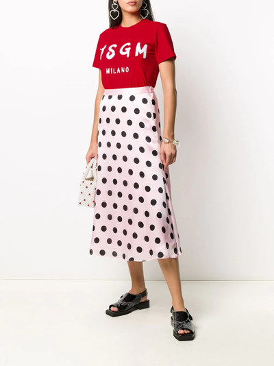 MSGM logo print T-shirt outlook