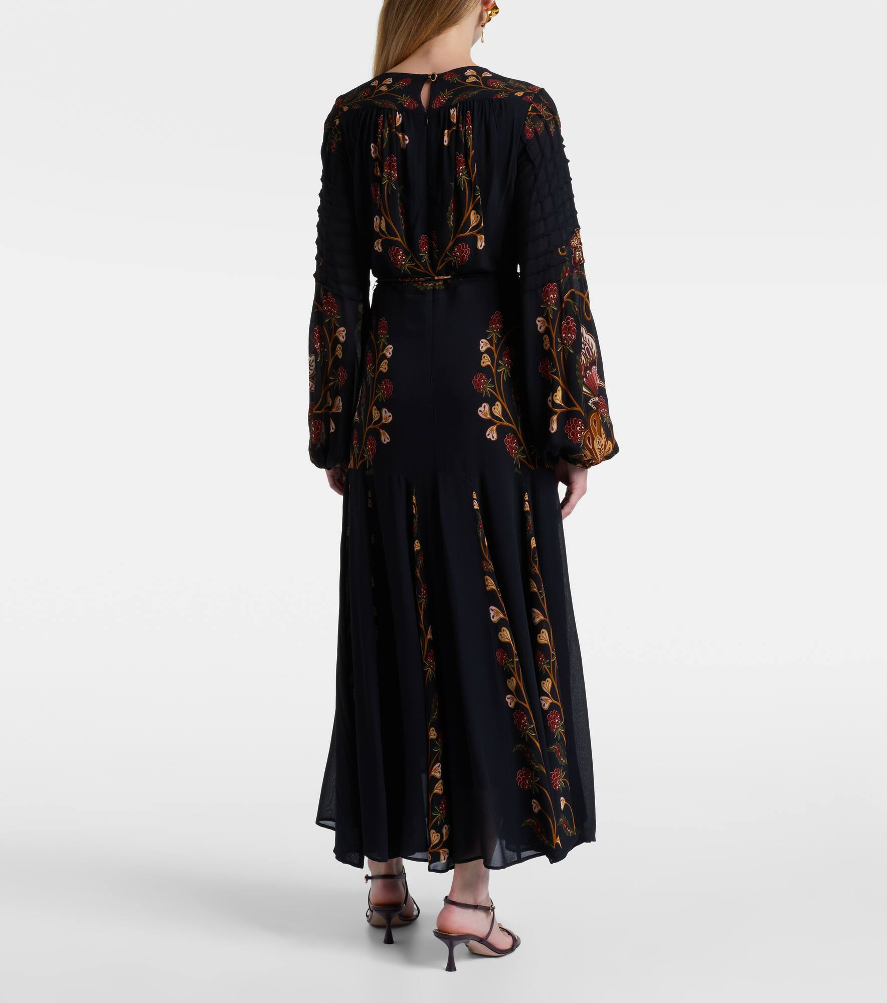 Cutout floral midi dress - 3
