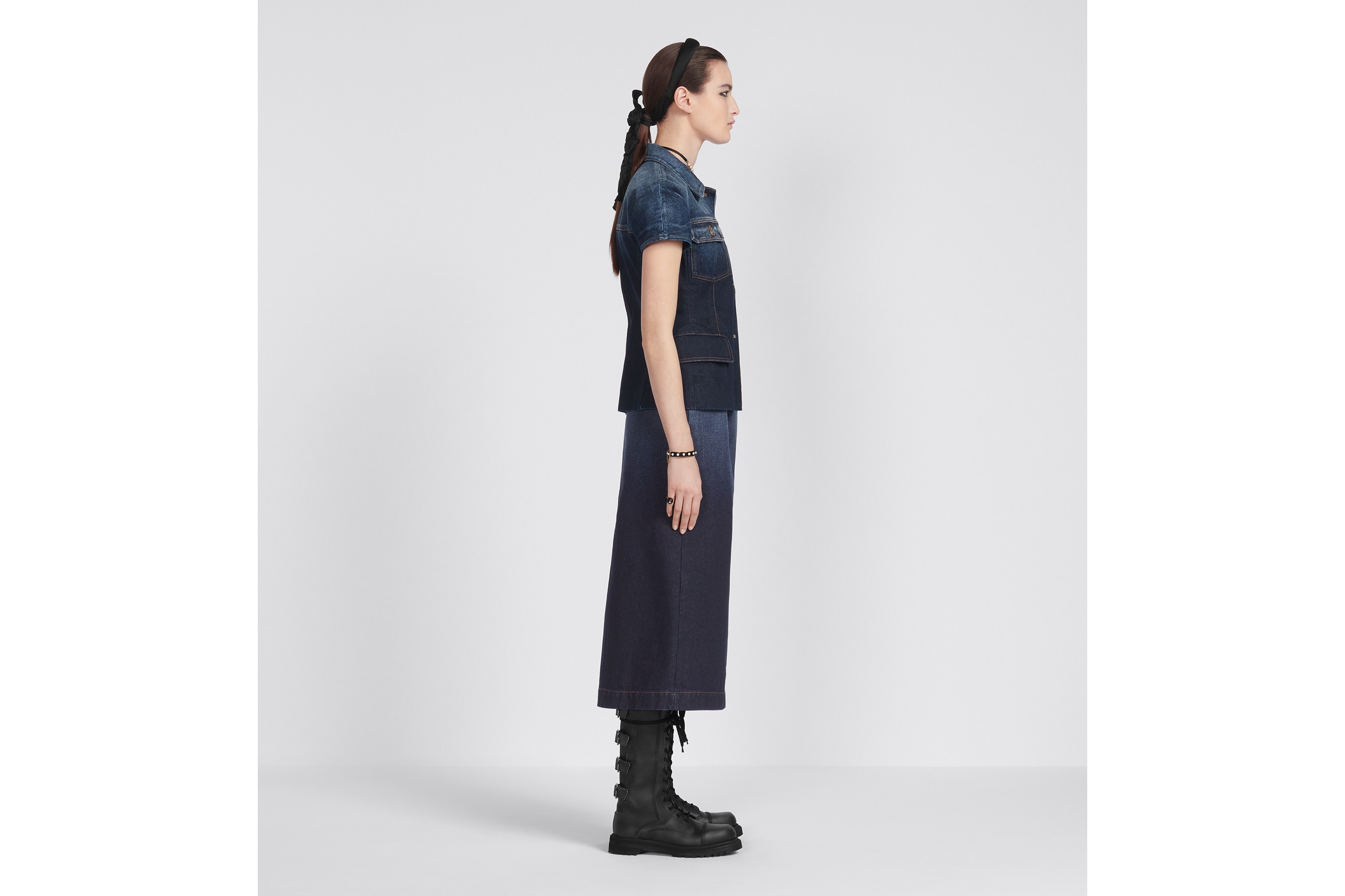 Mid-Length Straight-Cut Skirt - 5