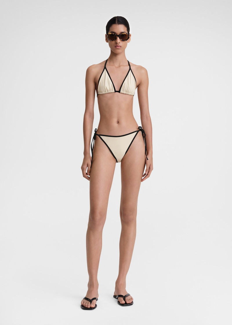 Totême Stripe tie bikini top light hay outlook