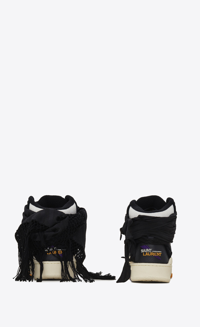 smith sneakers in grained leather 3