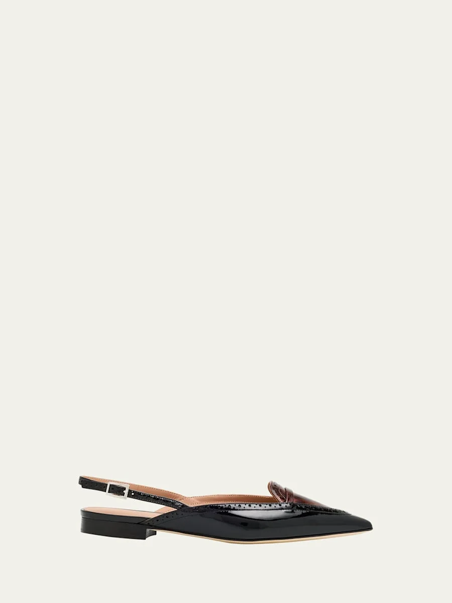 Laurie Pointed-Toe Slingback Ballerina Flats - 1