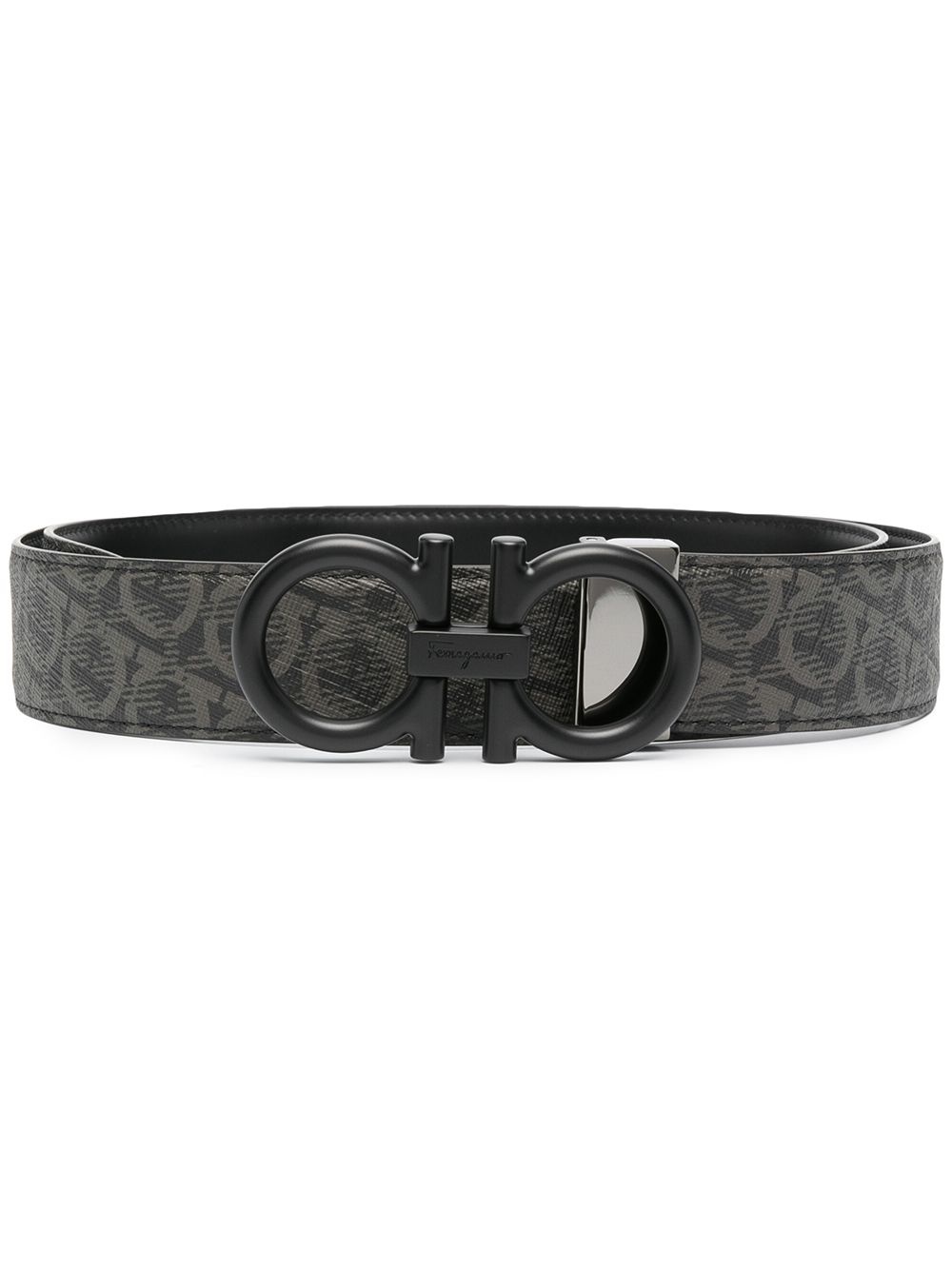 Gancini-print buckle-fastening belt - 1