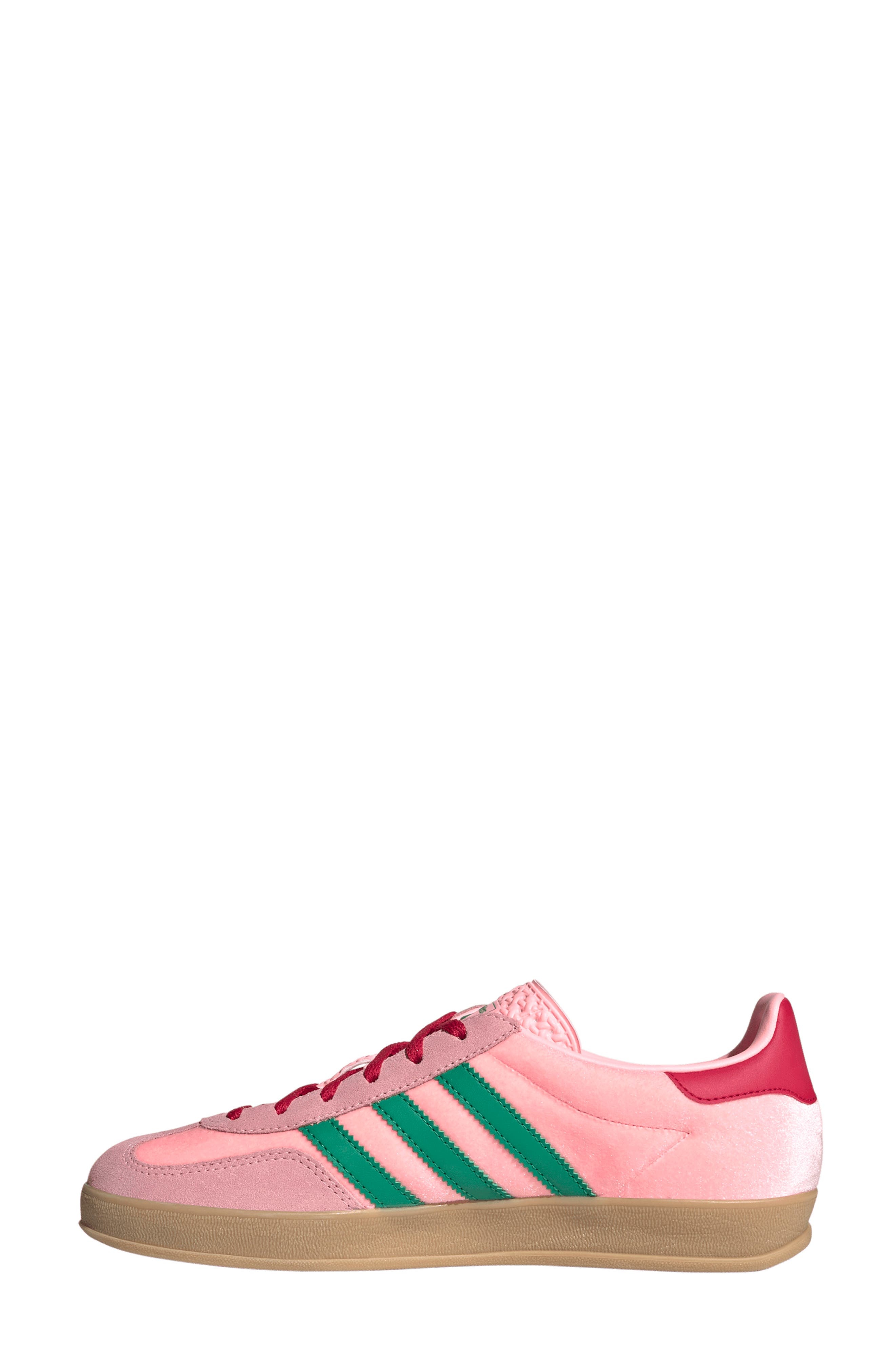 adidas Gazelle Indoor Sneaker in Pink/Court Green/Gum at Nordstrom - 6
