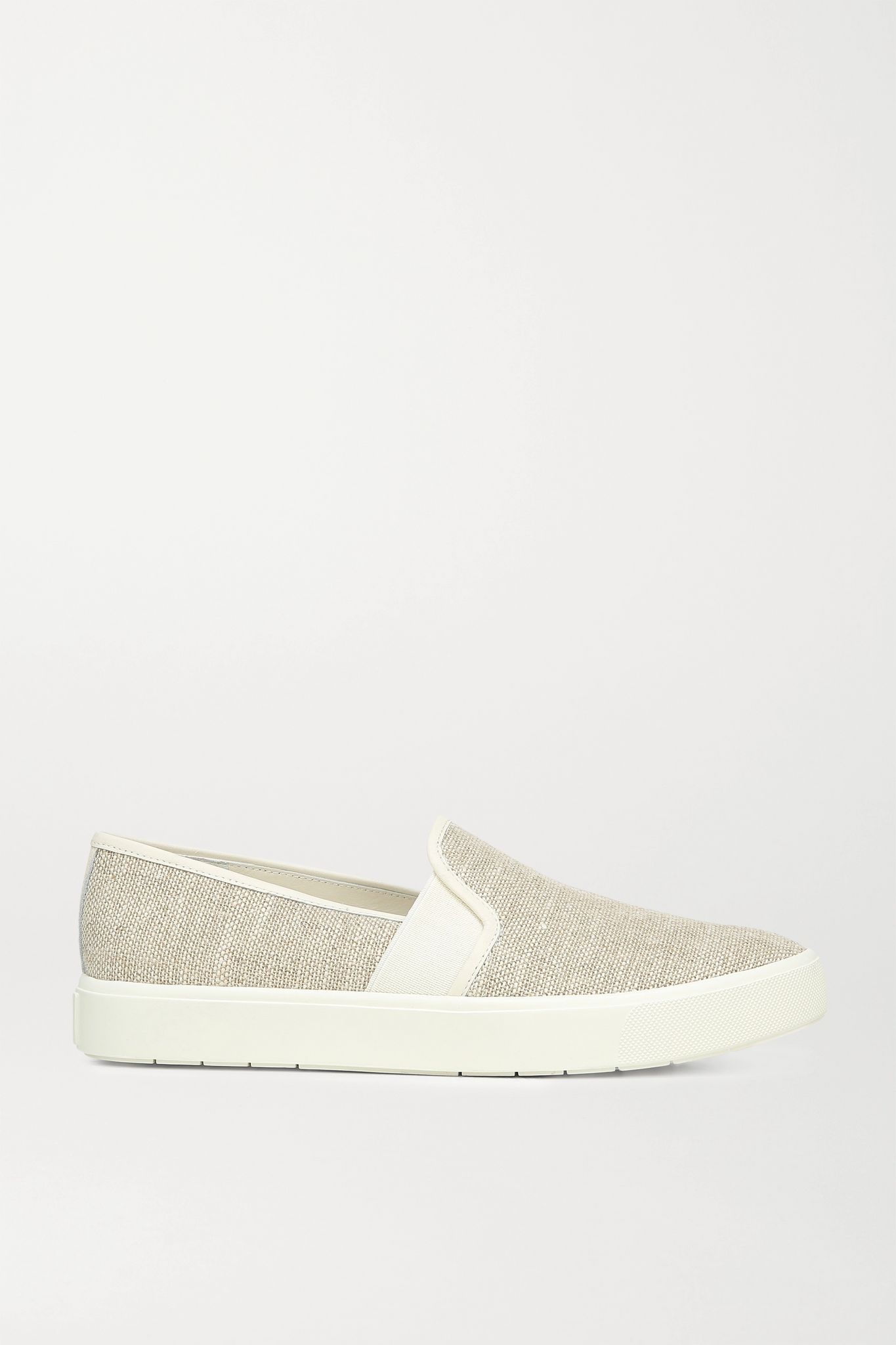 Blair 5 leather-trimmed canvas slip-on sneakers - 1